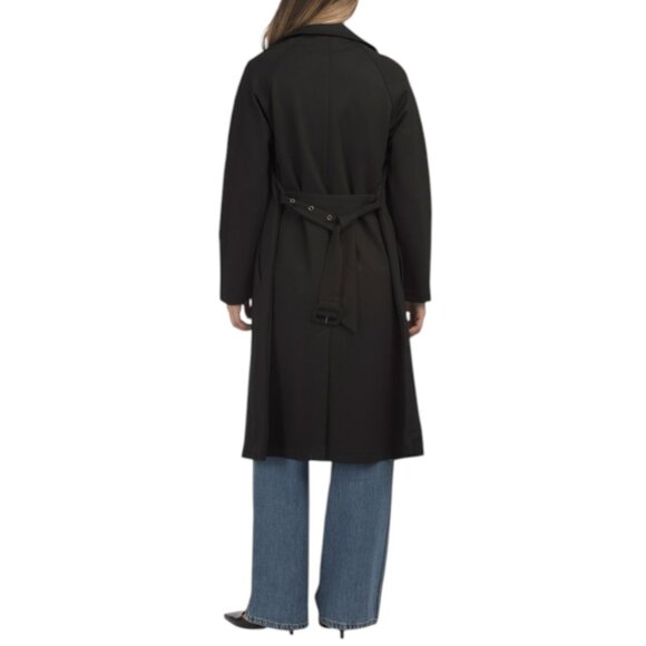 TAHARI Long Belt Buckle Trench Coat - Picture 2 of 2